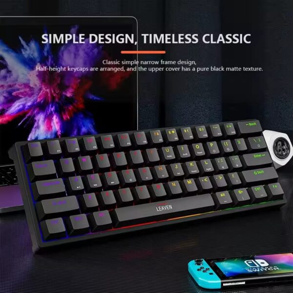 K620 Mini Backlit RGB Gaming Mechanical Keyboard - Image 3