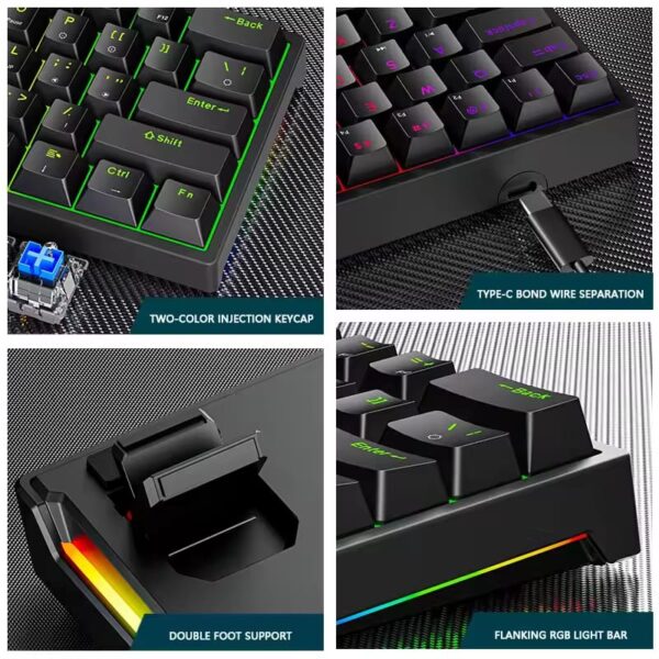 K620 Mini Backlit RGB Gaming Mechanical Keyboard - Image 6