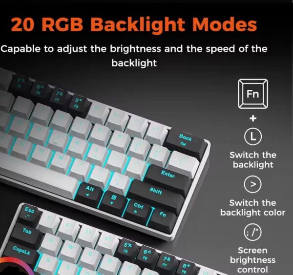 EK861S RGB Wired Mechanical Keyboard - Image 2