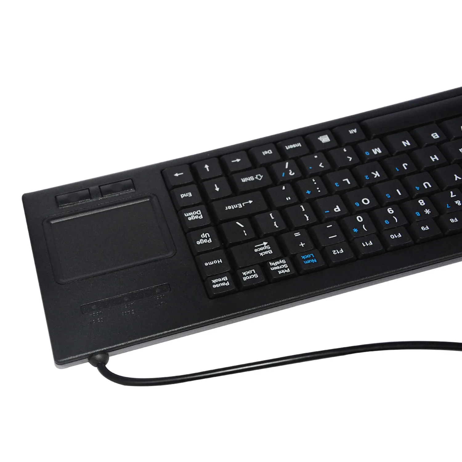 Custom industrial keyboard with integrated touchpad, OEM and ODM options available