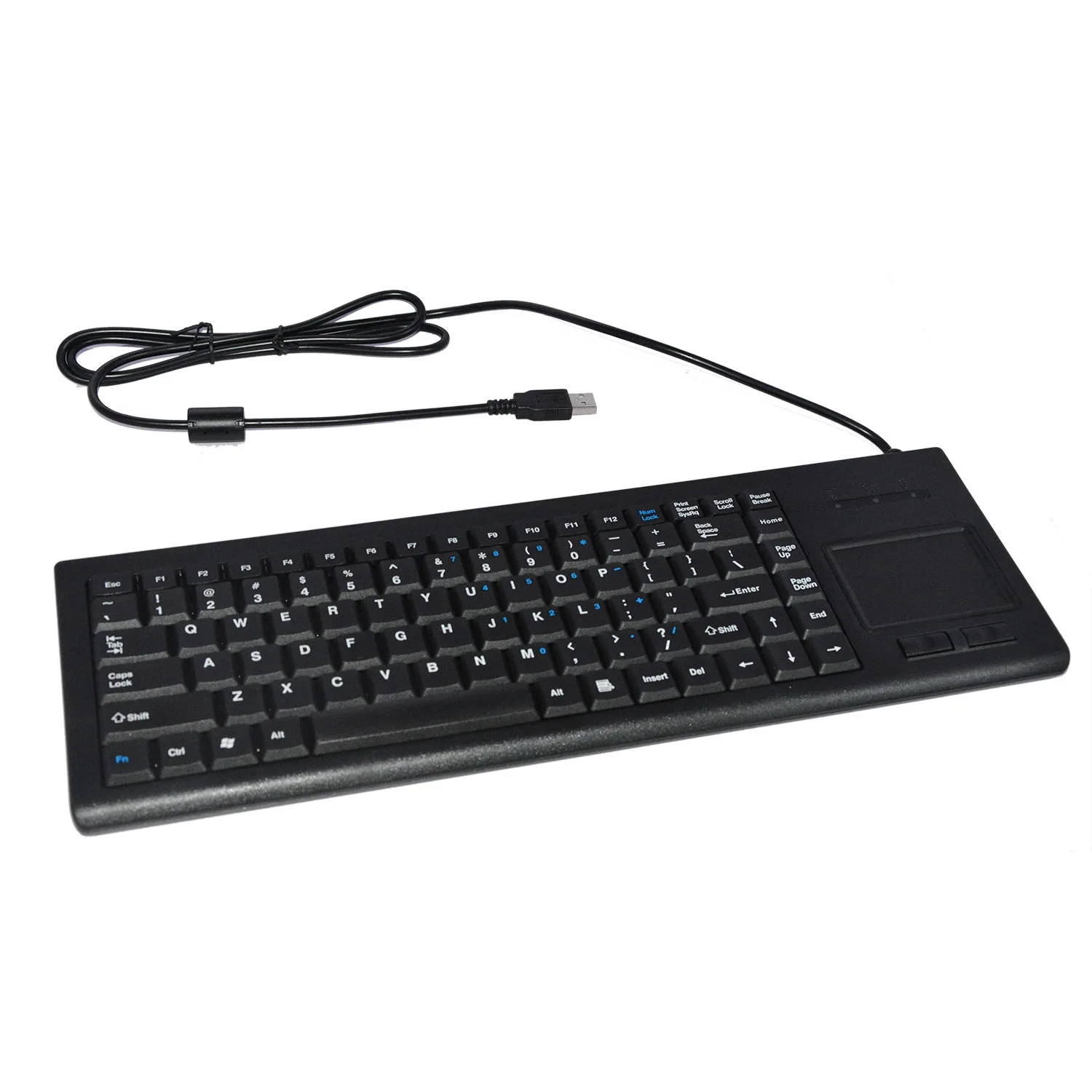 Heavy-duty industrial keyboard with touchpad, OEM/ODM customizable for enterprise solutions